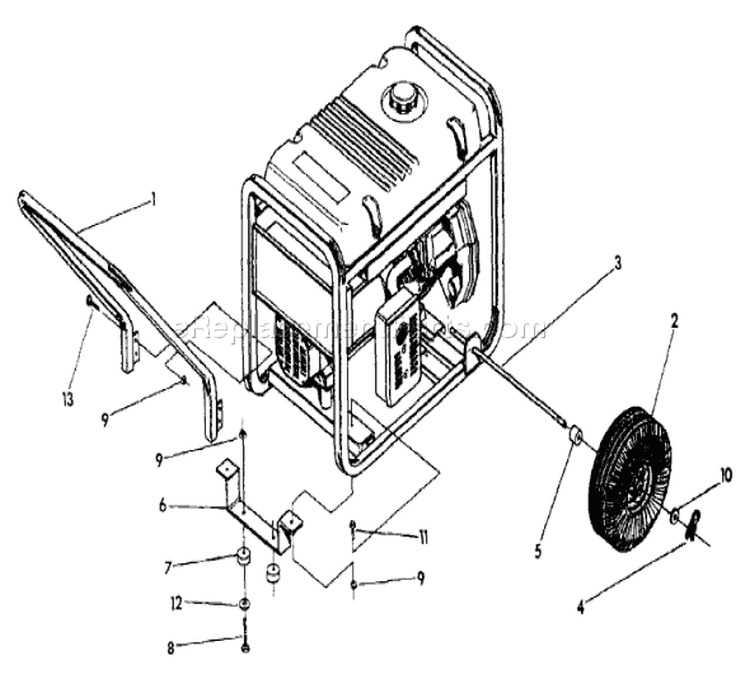 Page E Diagram and Parts List for 9782-1  Briggs and Stratton Generator